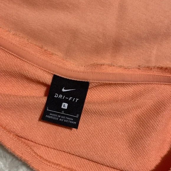Nike Femme Cropped Training Crew Sweatshirt Orange Crimson Bliss Large - Picture 10 of 12